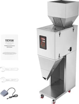 VEVOR Deeltjesvulmachine, 0,044-6,6lbs/20-3000g, Automatische Vulmachine met Voetpedaal, Roestvrij Staal Weegvulmachine, Weegvulmachine voor Bonen Zaden Korrels Thee Korrelige Verpakking — thumbnail 1