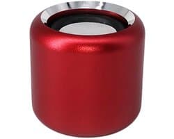 Mini Bluetooth Speaker met Deep Bass – Aluminium Behuizing – TWS Pairing – Compact & Draagbaar - Rood