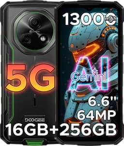 DOOGEE Fire 7 5G -Robuuste Smartphone-Outdoor Phone-16GB + 256GB/2TB- Android 15-6.6 inch HD+90Hz -13000mAh/18W -64MP+16MP AI Dual Camera-Construction Site Dedicated Phone-IP68 Waterproof-Dustproof-NFC-OTG-3 Card Slots — thumbnail 1