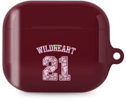 xoxo Wildhearts hoesje geschikt voor AirPods Pro 2 - She's a Wildheart - Ook als telefoonhoesje verkrijgbaar - schokbestendige case - koptelefoonhoes - Beschermhoes met trendy opdruk - 21 - Burgundy / Bordeaux rood