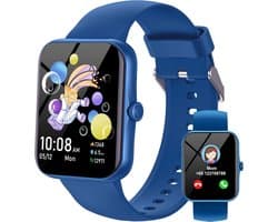 Kinder Smartwatch met Stappenteller, Fitness Tracker en Spelletjes - Blauw