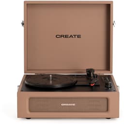 CREATE - Platenspeler Retro - Bluetooth, USB, SD, MicroSD en Mp3-recorder/speler - Mokka - RECORD PLAYER RETRO — thumbnail 1