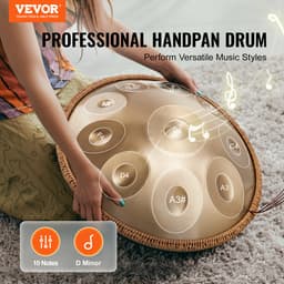 VEVOR Handpan Drum 55cm 10 Noten D Mineur Handtrommelinstrument met Hamer — thumbnail 5