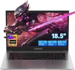 Acemagic-18,5 inch IPS Full HD Laptop-lntel N150 -tot 3,6 GHz-16GB DDR4 RAM 512 GB SSD -Windows 11 Pro-WiFi 5- BT5.0-Zilver — thumbnail 1