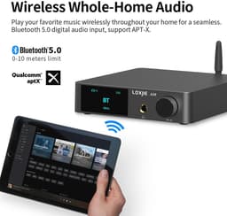 Desktop HiFi Versterker met Bluetooth 5.0 en USB - Compacte Schoonheid voor Muzieliefhebbers — thumbnail 2