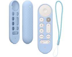 Silicone Anti-Slip Case for Google TV Remote Control - Light Blue