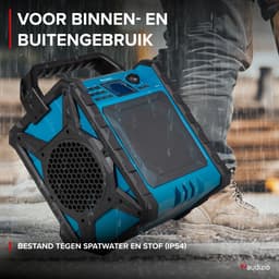 Audizio Jobsite XL bouwradio - Met Bluetooth, FM en DAB+ radio - Bouwradio met accu - IP54 - 200W — thumbnail 3