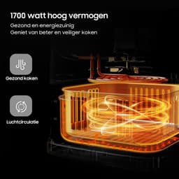 Dewelling XL 6,5 L Airfryer 625A – 1700 W heteluchtfriteuse met metalen binnenruimte, 8 programma’s en touchscreen– eenvoudig te reinigen — thumbnail 10
