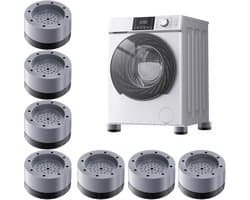 Wasmachine dempers - 8 stuks - Wasmachine Verhoger - Stapelbaar - demper Pads - Antislipmatjes - Wasdroger Verhoger - Geluidsdemper Wasmachine - geschikt voor wasmachine en wasdroger