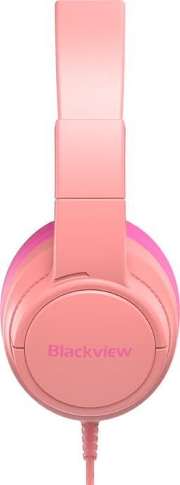 Blackview FitBuds K1 Over-ear hoofdtelefoon - On Ear bedrade opvouwbare hoofdtelefoon voor kinderen - beperkt volume, 3,5 mm- en USB-C-kabel meegeleverd - Roze — thumbnail 2