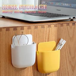 Ynkkvre - Zelfklevende Opbergbox - Wandhouder - Multifunctioneel Voor Smartphones En Kleine Voorwerpen - 12 Stuks - Voor Huis En Kantoor In 6 Kleuren — thumbnail 3