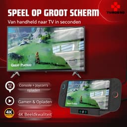 Turqero Nintendo Switch 2 TV Docking Station Set met RGB – 4K UHD – Oplaadstation met 2x Joy‑Con Oplaadplekken + Tv/Monitor aansluiting voor Schermprojectie - Switch 2 accessoires — thumbnail 2