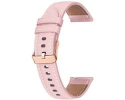 Horlogebandje Smartwatch - Watch Band - Imitatieleer - Geschikt Voor Garmin Venu 2s/3s Vivoactive 4s Forerunner 255s 265s - Huawei Watch GT 5 Pro 42mm / GT 5 / GT 4 41mm - Imitatieleer - Roze - Jonyx