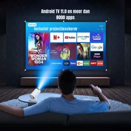 Quvo® Draagbare beamer - Beamer - Projector - Mini Beamer - Wit - 10cm x 10cm x 16cm — thumbnail 5