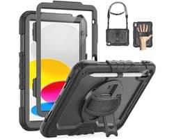 Schokbestendige Hoes voor iPad 11/10,9 inch met 360° Draaibare Standaard en Schouderband
