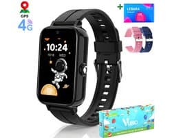 VUBIO A1 GPS Horloge voor Kinderen Met 3 Bandjes - Inclusief Simkaart - Bekijk De Locatie Van Uw Kind - Videobellen - De Leukste Kinder Smartwatch Voor Maximale Veiligheid & Plezier