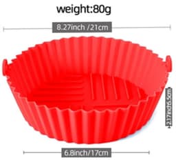 Ronde set van 5 stuks, vijf kleuren, bakvormen van siliconen voor levensmiddelen, geschikt voor airfryers, bestand tegen hoge temperaturen, bakvormen voor taarten en bakken. — thumbnail 3