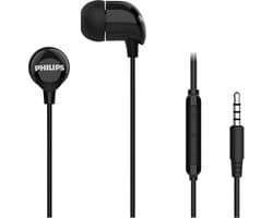 Philips TAE1146 In-Ear oordopjes met microfoon - 3.5mm Jack aansluiting - Rich Bass Clear Sound - Zwart