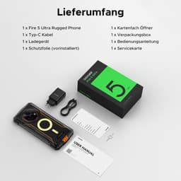 DOOGEE Fire 5 Ultra-AI Robuuste Smartphone-32GB RAM - 256GB ROM-6,6 inch 90 Hz-Robuuste Telefoon - IP68 Waterdicht -1200-lumen kampeerlamp-13000 mAh- Gemini AI-gezichtsherkenning- Android 15 - NFC - GPS-Oranje — thumbnail 7