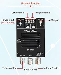 150W TDA7498E Audio Eindversterker met Equalizer, Bluetooth 5.0 en HiFi Geluidskwaliteit voor Thuisbioscoop en Muziek — thumbnail 2