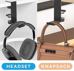 Hoofdtelefoonhouder Aluminium Standaard - Gaming, Onder Bureau, Klem, Zilver — thumbnail 5