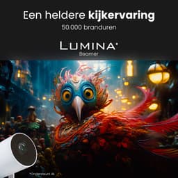 Lumina Mini Pro Beamer - Home Cinema - Projector - Android 11.0 - WiFi 6 & Bluetooth 5.2 - 4k Beeldkwaliteit - Projector Scherm - Wit — thumbnail 4