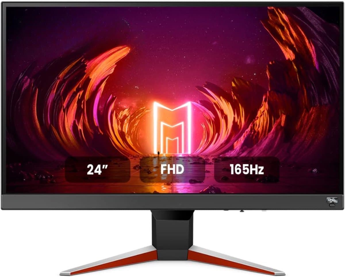 SNJY® Gaming Monitor - Monitor Gaming - Monitor met Ingebouwde Speakers - 24 Inch - HDRi-Technologie - 1080p - 165Hz - 1ms - Zwart — afbeelding 1