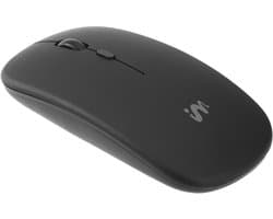 iMoshion Draadloze Muis voor Laptop en Computer - Oplaadbaar via Kabel - Rechts en Linkshandig - Stille Klik - Zwart