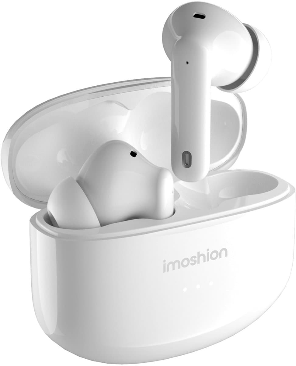 imoshion Aura Pro Earbuds - Draadloze Oordopjes met Active Noise Cancelling (ANC) - Wireless Bluetooth Earphones - Oortjes - Wit — afbeelding 1