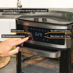 Airfryer Oven 13L met Digitale Besturing en Rotisserie | 8 Programma's | 1700W | Kookruimte met Binnenverlichting — thumbnail 2