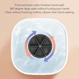 Portable Washing Machine, USB Powered Mini Washing Machine, Portable Single Bin for Underwear, Portable Washing Machine Portable Bucket Washing Machine for Camping, Travel, Apartment, Sleep — thumbnail 4