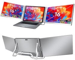 Virello® OneCable 16’’ - Portable Monitor - Inclusief Beschermhoes - Draagbaar Beeldscherm - Draagbare Monitor - Full HD - IPS - Grijs