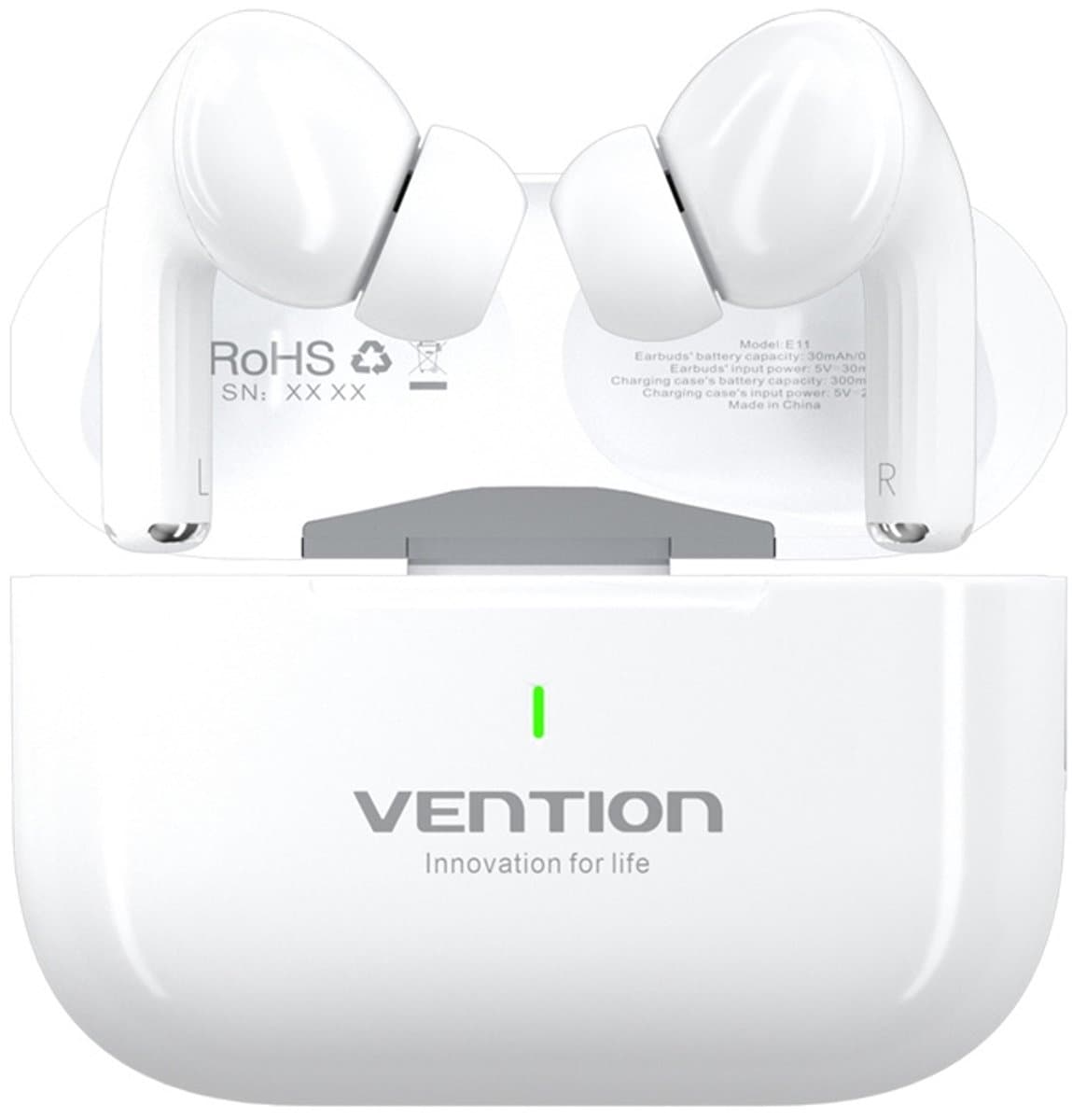 Vention Tws Draadloze Hoofdtelefoon Voor Smartphone Tablet Laptop Wit Echo — afbeelding 1