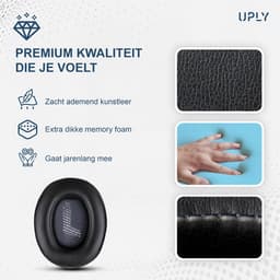 Set Oorkussens voor JBL Koptelefoon - E65BTNC Oorkussen - Live 770NC/E65BTNC/Live 650NC/Live 650BTNC/Live 660NC/Live 660BTNC/Duet NC - Kunstleer met Traagschuim — thumbnail 5