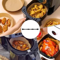Air Fryer Liner Magneten - 2 stuks - Hittebestendige Silicone - magneetstrip - hittebestendige siliconen gespen - Voor Bakkerijen Cafe Restaurant - zwart — thumbnail 4