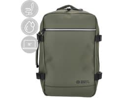 Enrico Benetti Underseater rugzak - Waterproof Cabin Rugzak - Onder de stoel bagage – Ryanair Reistas – 15 inch laptop handbagage – Cabin rugzak 25x20x40cm – 20L - 56010 – Olijfgroen