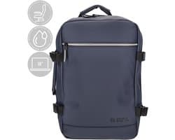 Enrico Benetti Underseater rugzak - Waterproof Cabin Rugzak - Onder de stoel bagage – Ryanair Reistas – 15 inch laptop handbagage – Cabin rugzak 25x20x40cm – 20L - 56010 – Donkerblauw