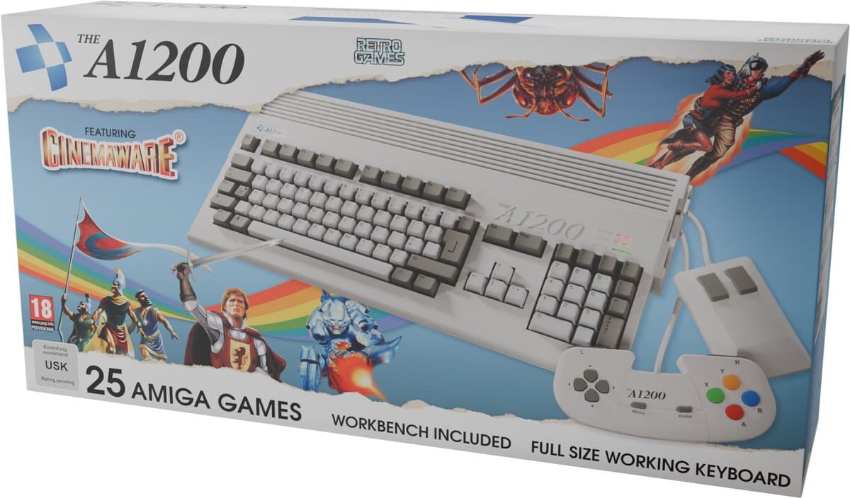 THEA1200 - 25 Ingebouwde Amiga Games - Gamepad, 2-Knops Muis, Toetsenbord — afbeelding 1