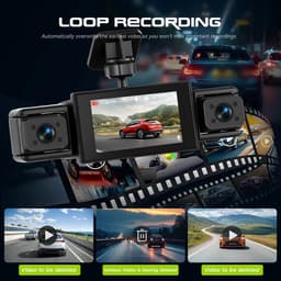 CYRO - Dashcam - Dashcam voor Auto - Dashcam voor auto Voor en Achter - Nachtzicht - Bewegingsdetectie - Parking Monitor - Zwart — thumbnail 2