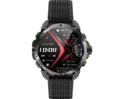 oraimo Watch GT – AMOLED 1.43" Smartwatch – 25 Dagen Batterij – 6-Star GPS – 3ATM Waterdicht – Hartslag & SpO₂ – 140+ Sportmodi – AI Watch Faces – Zwarte Premium Strapset