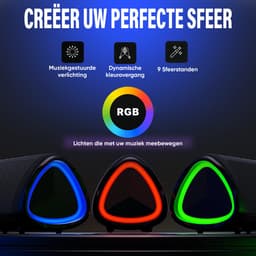 Muring Draadloze Bluetooth Speaker - Muziek Box - Tot 20 uur Afspeeltijd - TWS Pairing - Bluetooth 5.3 - Partybox - Luidspreker - Geluidsbox - Zwart — thumbnail 4