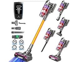 Grenintol - Steelstofzuiger -85,000Pa/500W - Op Accu -Steelstofzuiger Draadloos - 8 in 1- Draadloze Stofzuiger - 1,6 L Stofbak - Stofzuiger Draadloos - HEPA Filter - Draadloze Steelstofzuiger - Geschikt Voor Tapijt, Harde Vloeren en Dierenhaar