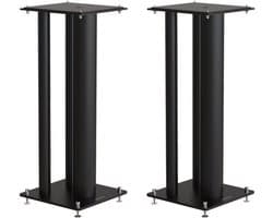 Stevige Luidsprekerstandaards Zwart Satijn 60 cm Hoog