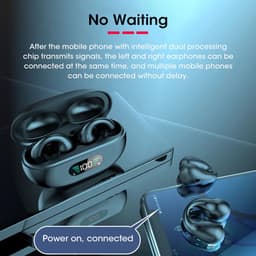 Draadloze open-back hoofdtelefoon met Bluetooth 5.2, zwart. — thumbnail 2
