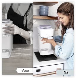 Ibyx Bamboe Schuifplank - Krasvrije Onderzetter met Wieltjes voor Koffiezetapparaat, Airfryer & Espressomachine - Keuken Organizer — thumbnail 7