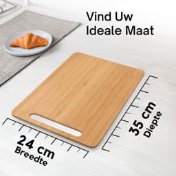 Ibyx Bamboe Schuifplank - Krasvrije Onderzetter met Wieltjes voor Koffiezetapparaat, Airfryer & Espressomachine - Keuken Organizer — thumbnail 2