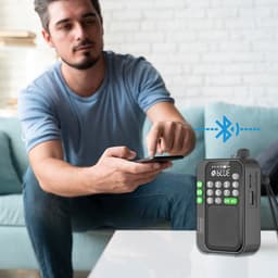 Zenwire® Y1 – Mini FM Radio & Bluetooth Speaker – Zakformaat – Voor Bouw/Koken – Batterijgevoed – Krachtig Geluid – Antenne – MP3 USB/TF – Licht & Draagbaar — thumbnail 3