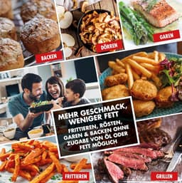 XXL Heteluchtfriteuse 6,5L met 8 Programma's en Touchscreen — thumbnail 2