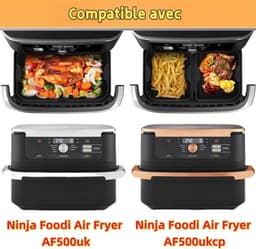 Airfryer Accessoires Gescht voor Ninja Foodi flexdrawer AF500EU 10,4 L, 3 stuks siliconen vorm, herbruikbare airfryer-accessoires, heteluchtfriteuse accessoires voor Ninja Foodi flexdrawer AF500EU — thumbnail 4