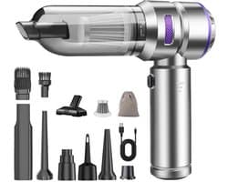 Mini Draadloze 4-in-1 Auto Stofzuiger – 20000PA, Brushless Motor met Type-C Oplaadbare 6000mAh Batterij